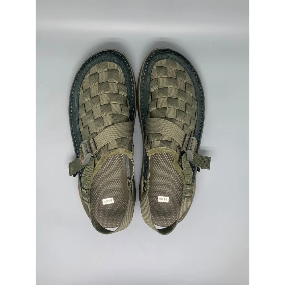 Chaco Canyon Olive Green Woven Clogs Sandals Men's Sz‎ 14 NEW!